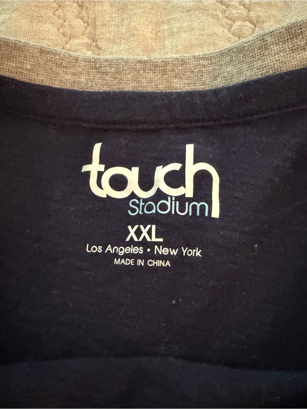 New England Patriots Navy and Gray Raglan Long Sleeve Jersey - Picture 2 of 2